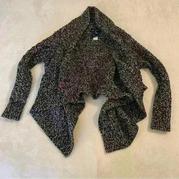 Girls Ralph Lauren Cable Knit Open Front Shawl Collar Cropped Cardigan 8/10 Med - Picture 5 of 10